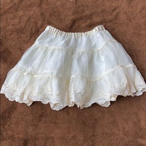 Hanna Andersson white lace skirt size 110 NEW